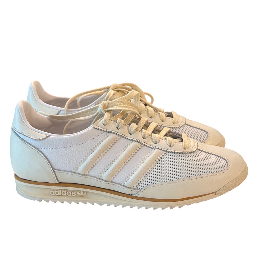Adidas SL 72 OG Women 7.5 White Cream Leather Mesh Retro Sneakers IE5878